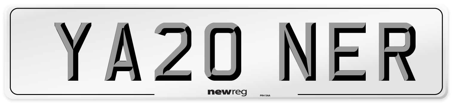 YA20 NER Number Plate from New Reg